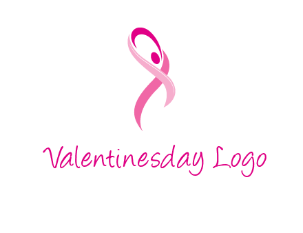 pink cancer ribbon logo