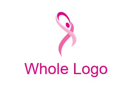 pink cancer ribbon logo