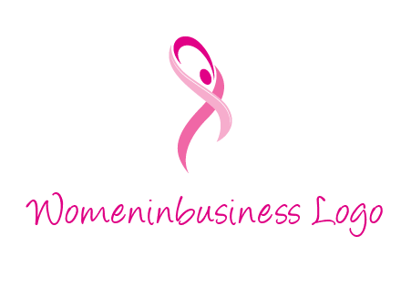 pink cancer ribbon logo