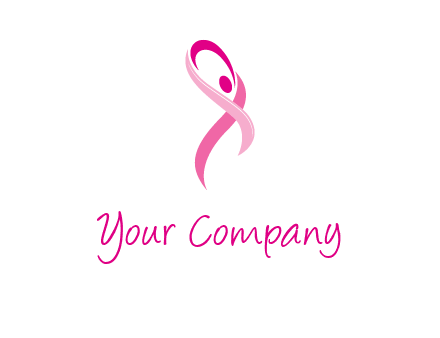 pink cancer ribbon logo