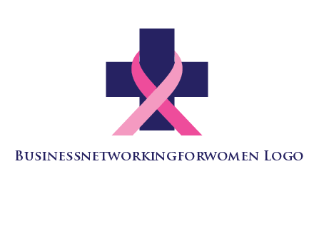 breast cancer ribbon wrapped around cross
