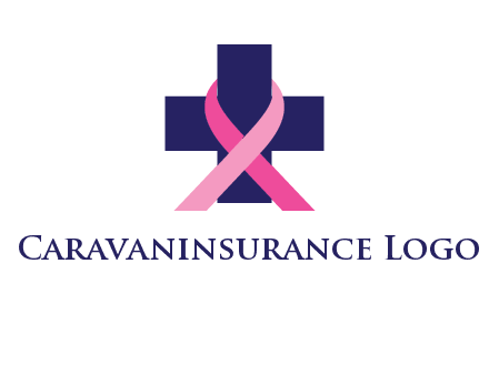 breast cancer ribbon wrapped around cross