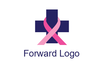 breast cancer ribbon wrapped around cross