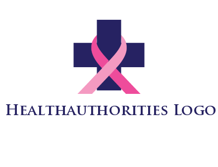 breast cancer ribbon wrapped around cross