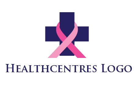 breast cancer ribbon wrapped around cross