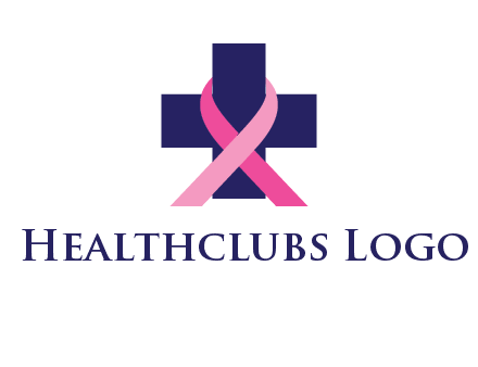 breast cancer ribbon wrapped around cross