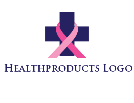 breast cancer ribbon wrapped around cross