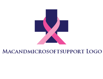 breast cancer ribbon wrapped around cross