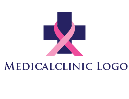 breast cancer ribbon wrapped around cross