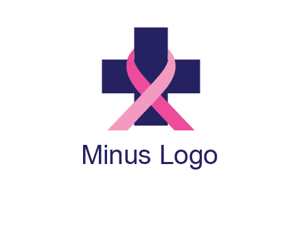 breast cancer ribbon wrapped around cross