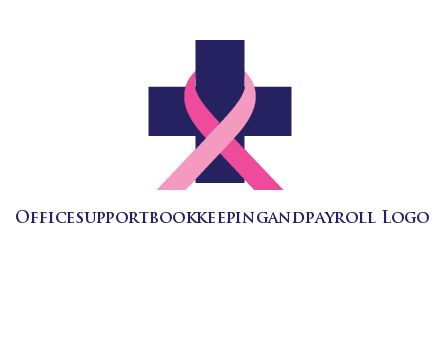breast cancer ribbon wrapped around cross