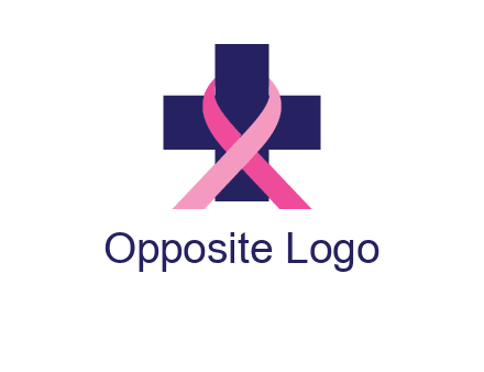 breast cancer ribbon wrapped around cross