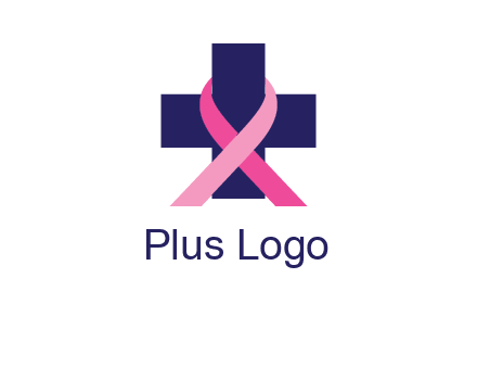 breast cancer ribbon wrapped around cross