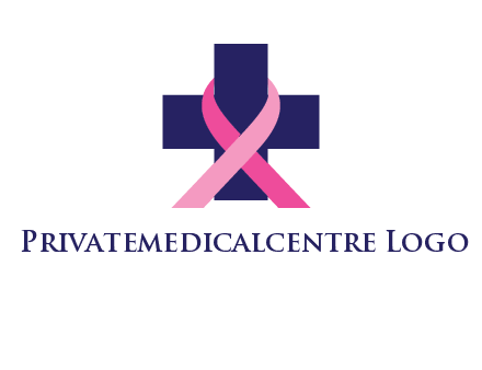 breast cancer ribbon wrapped around cross