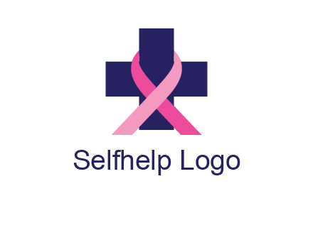 breast cancer ribbon wrapped around cross