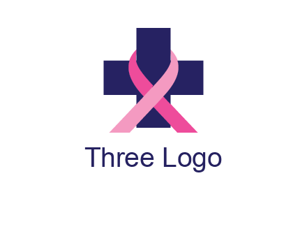 breast cancer ribbon wrapped around cross