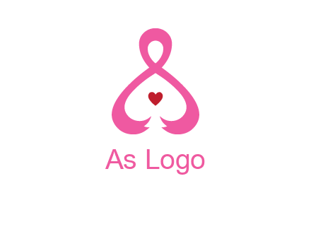 pink breast cancer ribbon forming the outline of a woman