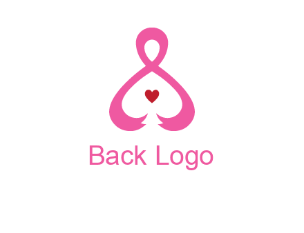 pink breast cancer ribbon forming the outline of a woman