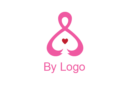 pink breast cancer ribbon forming the outline of a woman