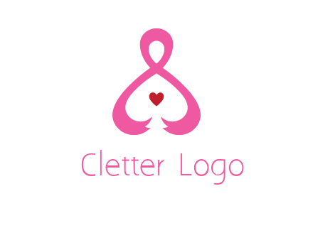pink breast cancer ribbon forming the outline of a woman