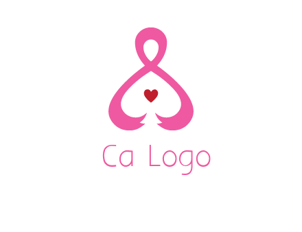 pink breast cancer ribbon forming the outline of a woman