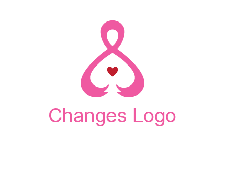 pink breast cancer ribbon forming the outline of a woman