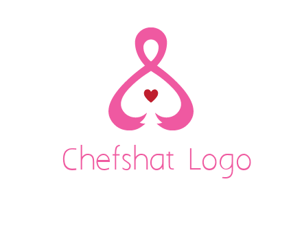 pink breast cancer ribbon forming the outline of a woman