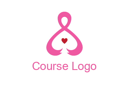 pink breast cancer ribbon forming the outline of a woman
