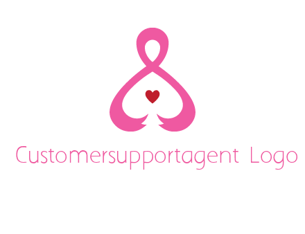 pink breast cancer ribbon forming the outline of a woman