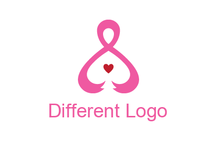 pink breast cancer ribbon forming the outline of a woman