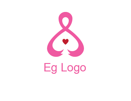 pink breast cancer ribbon forming the outline of a woman