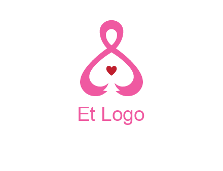 pink breast cancer ribbon forming the outline of a woman