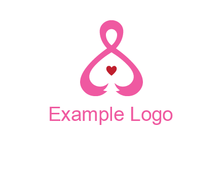 pink breast cancer ribbon forming the outline of a woman