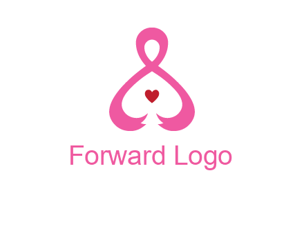 pink breast cancer ribbon forming the outline of a woman