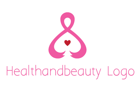 pink breast cancer ribbon forming the outline of a woman