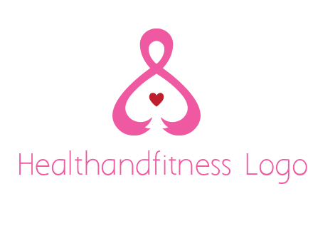 pink breast cancer ribbon forming the outline of a woman