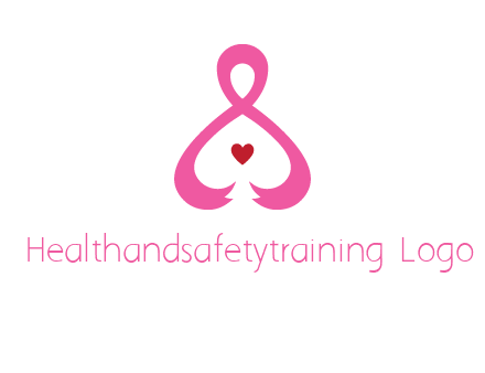 pink breast cancer ribbon forming the outline of a woman