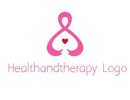 pink breast cancer ribbon forming the outline of a woman