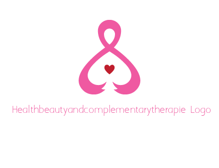 pink breast cancer ribbon forming the outline of a woman