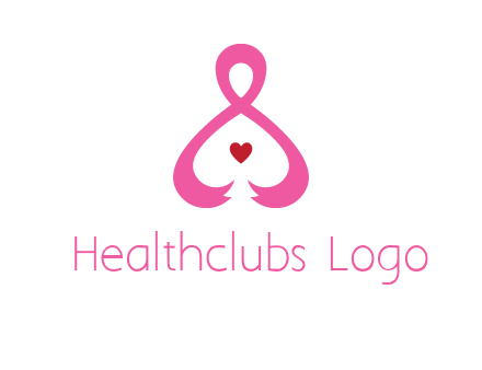 pink breast cancer ribbon forming the outline of a woman