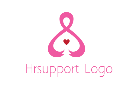 pink breast cancer ribbon forming the outline of a woman