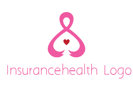 pink breast cancer ribbon forming the outline of a woman