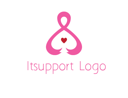 pink breast cancer ribbon forming the outline of a woman