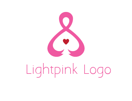 pink breast cancer ribbon forming the outline of a woman