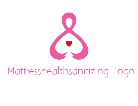 pink breast cancer ribbon forming the outline of a woman