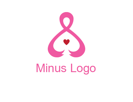 pink breast cancer ribbon forming the outline of a woman