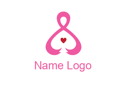 pink breast cancer ribbon forming the outline of a woman