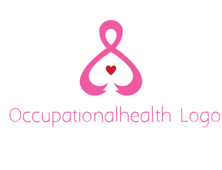 pink breast cancer ribbon forming the outline of a woman