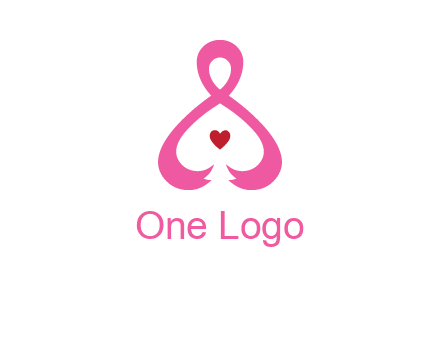 pink breast cancer ribbon forming the outline of a woman