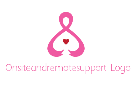 pink breast cancer ribbon forming the outline of a woman